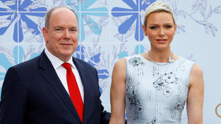 Prince Albert II of Monaco and his wife Princess Charlene arrive for the annual Red Cross Gala in Monte Carlo, July 18, 2022. REUTERS/Eric Gaillard