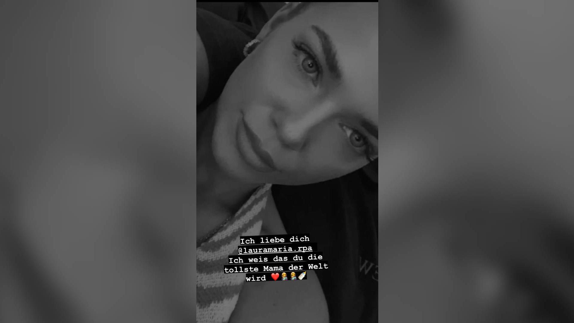 In seiner Instagram-Story richtet Pietro liebevolle Worte an die werdende Mama