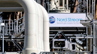 FILE PHOTO: Pipes at the landfall facilities of the Nord Stream 1 gas pipeline are pictured in Lubmin, Germany, March 8, 2022. REUTERS/Hannibal Hanschke/File Photo