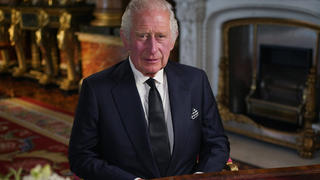  . 09/09/2022. London, United Kingdom. King Charles III delivers his address to the nation and the Commonwealth from Buckingham Palace in London, following the death of Queen Elizabeth II PUBLICATIONxINxGERxSUIxAUTxHUNxONLY xPoolx/xi-Imagesx IIM-23752-0001