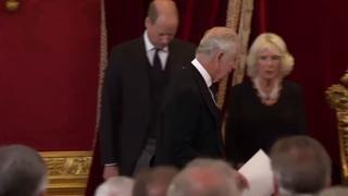 Prinz William verbeugt sich vor König Charles III.