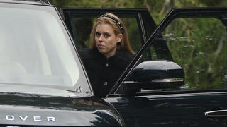 Britain's Princess Beatrice attends a service at Crathie Kirk, Balmoral in Scotland, Saturday, Sept. 10, 2022, following the death of Queen Elizabeth II on Thursday. (Andrew Milligan/Pool Photo via AP)