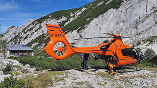 Sieben Bergretter waren an der Rettung der verletzten Bergsteigerin beteiligt.