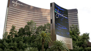 The new Wynn Hotel and Casino nears completion Monday, April 4, 2005 as it gets set to open April, 28, 2005 on the Strip in Las Vegas, Nevada. After a five-year absence, Steve Wynn is returning with this $2.7 billion resort. It will have 2,700 guest 