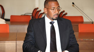 Ex-Nationalspieler Jerome Boateng vor dem Landgericht München . Heute am 21. OKT. 2022, der 2. Verhandlungstag gegen den langjährigen Fussball-Nationalspieler wegen Körperverletzung. Im Bild Jerome Boateng