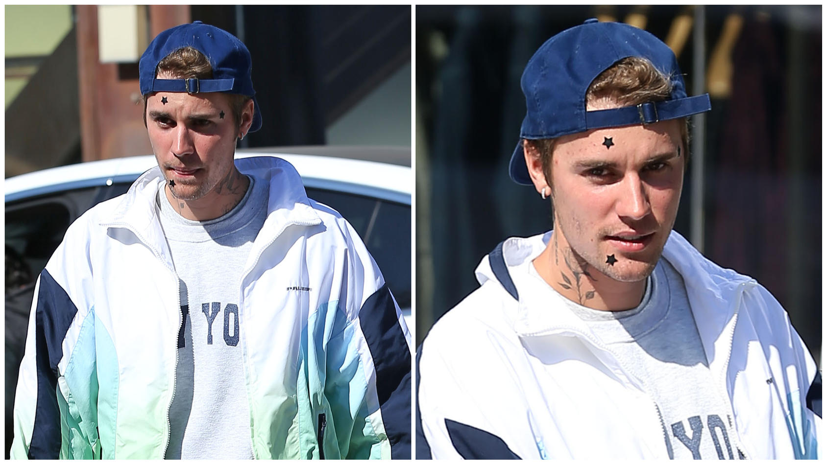 Drei Sterne im Gesicht: Setzt Justin Bieber hier einen neuen Trend?