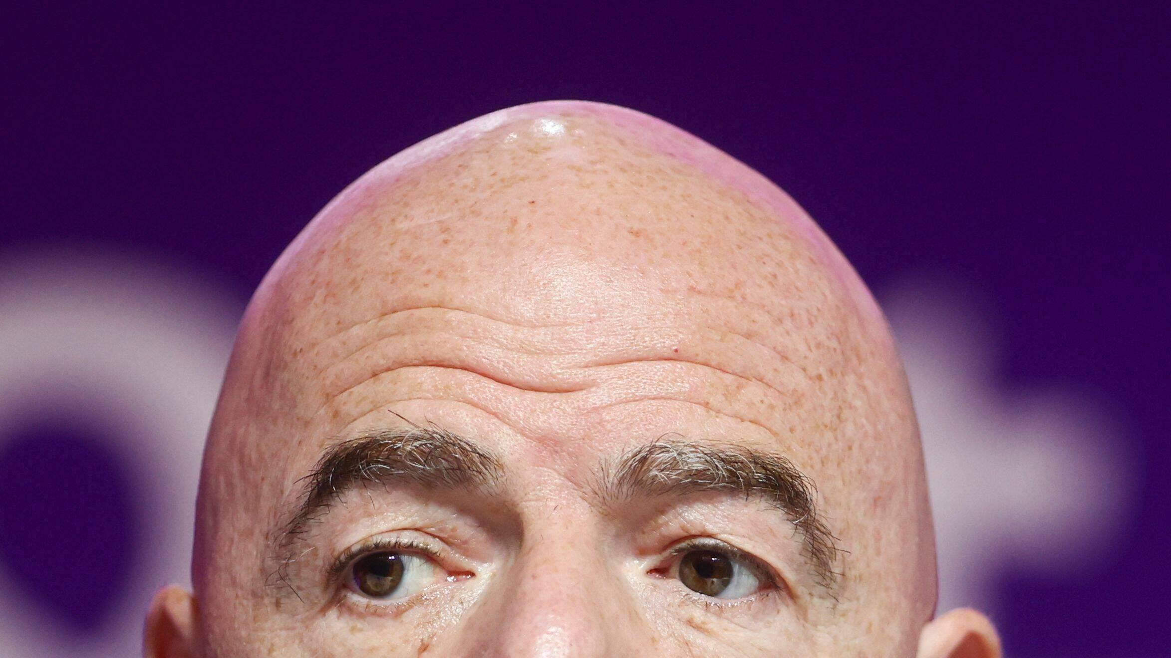 Sport Themen der Woche KW46 Mandatory Credit: Photo by Kieran McManus/Shutterstock 13622631t FIFA President Gianni Infantino Previews and Training, FIFA World Cup, WM, Weltmeisterschaft, Fussball 2022, Football, Qatar - 19 Nov 2022 Editorial Use Only