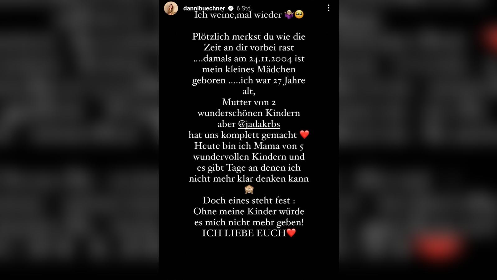 Danni Büchner gesteht: "Ohne meine Kinder würde es mich nicht mehr geben".