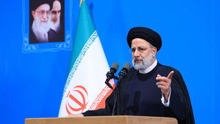 December 7, 2022, Tehran, Tehran, Iran: This handout picture provided by the Iranian presidency shows Iran's President EBRAHIM RAISI delivering a speech at Tehran University as the Islamic country marks Student's Day, on December 7, 2022. The Iranian president was visiting the university to mark the annual Students' Day, which marks the 1953 killing by the shah's security forces of three students. Raisi thanked students on the student's day at the university of Tehran for their â€œinsightâ€ in not letting the atmosphere of the university be the atmosphere of â€œriot.'' The Islamic Republic has been rocked by protests -- referred to by officials as ''riots'' -- since the September 16 death of Mahsa Amini after her arrest for an alleged breach of the country's dress code for women. (Credit Image: © Iranian Presidency via ZUMA Press Wire) / action press