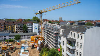  Großbaustelle Wohnungsbau in der Innenstadt von Kiel *** Large housing construction site in the city centre of Kiel