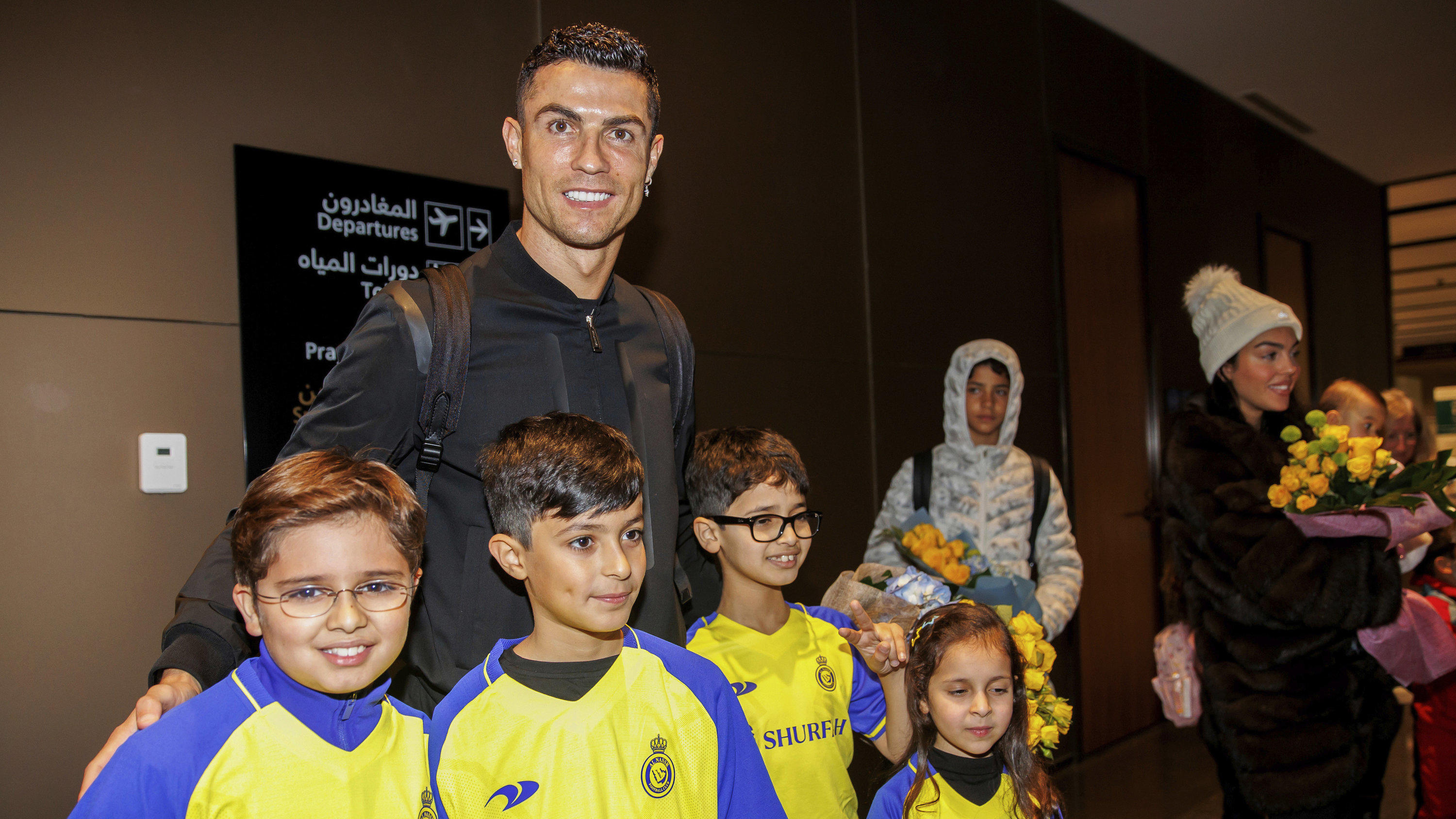 In this photo provided by Al Nassr Club, Cristiano Ronaldo arrives at Riyadh International Airport, late Monday, Jan. 2, 2023. Ronaldo completed a lucrative move to Saudi Arabian club Al Nassr on Friday in a deal that is a landmark moment for Middle 