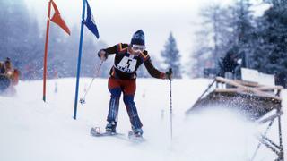 Rosi Mittermaier bei den Olympischen Winterspielen 1976 in Innsbruck