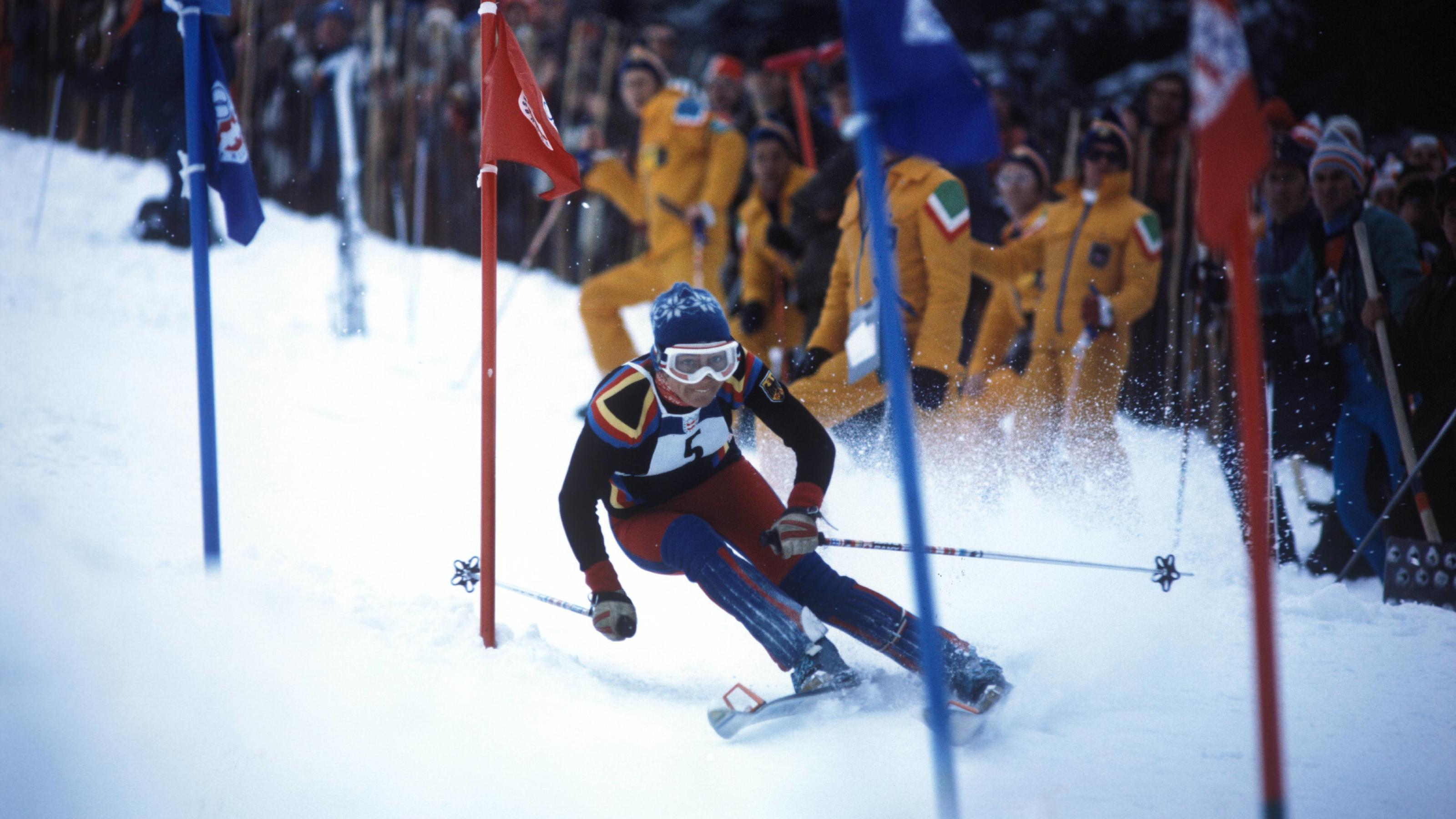 Bildnummer: 11376277  Datum: 11.02.1976  Copyright: imago/Pressefoto BaumannRosi Mittermaier (BR Deutschland); reg210701 Ski Alpin Skisport Innsbruck Slalom Damen OS Olympische Spiele Olympia Winter Winterspiele 1976 Innsbruck Ski Alpin xdp ysf 1976 
