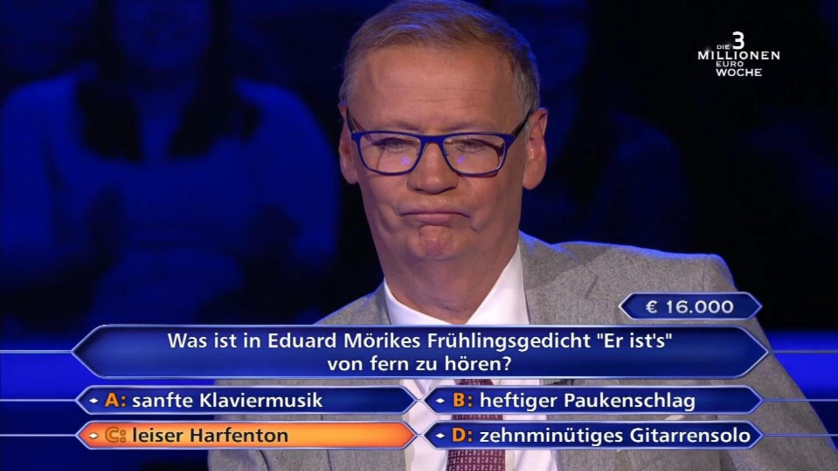 Wer Wird Millionär Moderator Günther Jauch Verrät Die Antwort Ohne Es Selbst Zu Bemerken