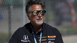 FILE - Team owner Michael Andretti looks on during practice for the IndyCar Detroit Grand Prix auto racing doubleheader on Belle Isle in Detroit, on June 11, 2021. General Motors will attempt to enter Formula One by partnering with Andretti Global under its Cadillac banner as it supports Michael Andretti's bid to launch a two-car American team.  (AP Photo/Paul Sancya, File)