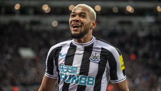 NEWCASTLE UPON TYNE, ENGLAND - JANUARY 10: Joelinton of Newcastle United celebrates after scoring a goal 2-0 during the Carabao Cup Quarter Final match between Newcastle United and Leicester City at St James Park on January 10, 2023 in Newcastle upon Tyne, England. Photo by Richard Callis/MB Media/ SPO PUBLICATIONxINxGERxSUIxAUTxONLY Copyright: xRichardxCallis/MBxMediax