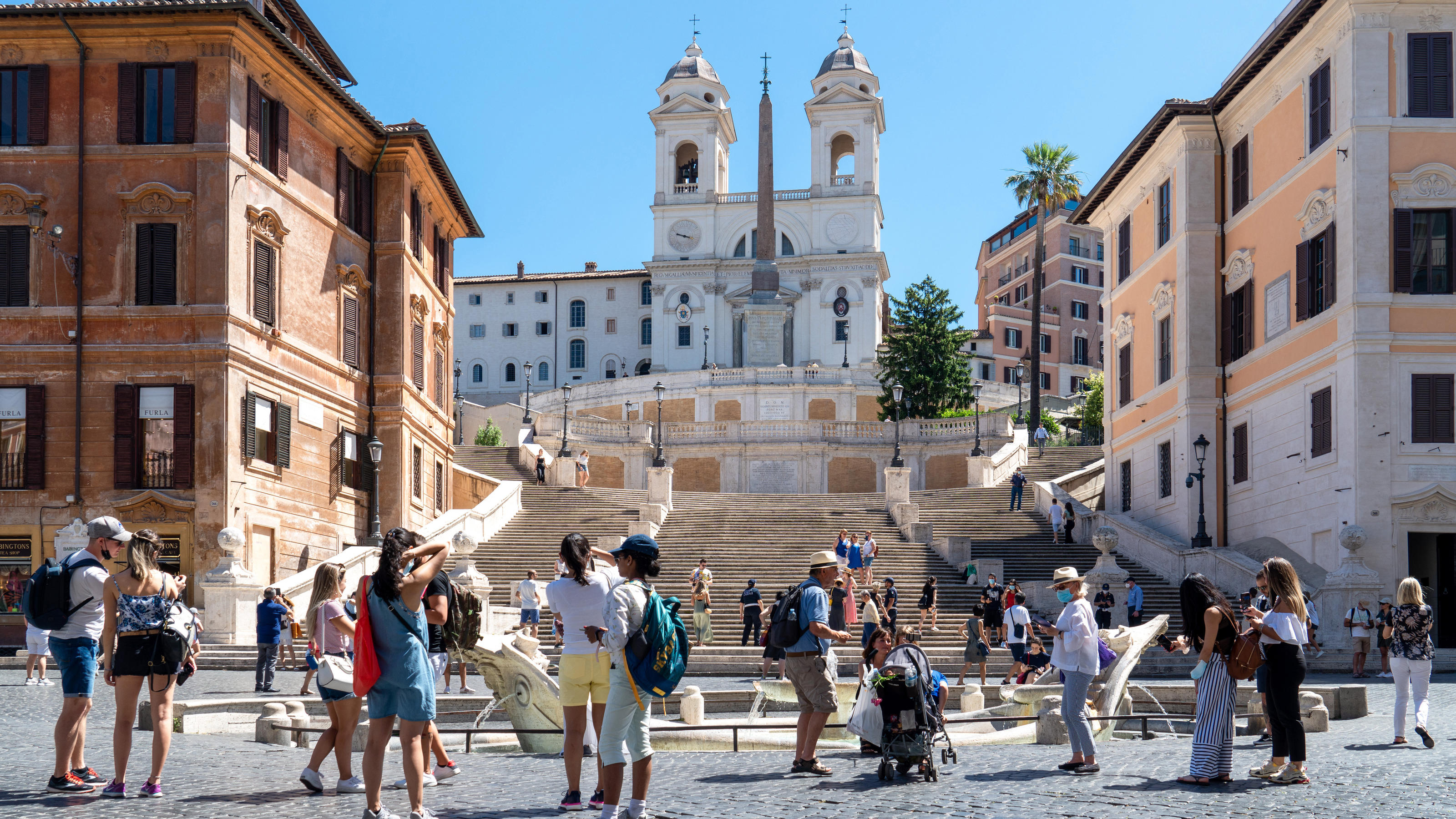 Die Spanische Treppe in Italiens Hauptstadt Rom.