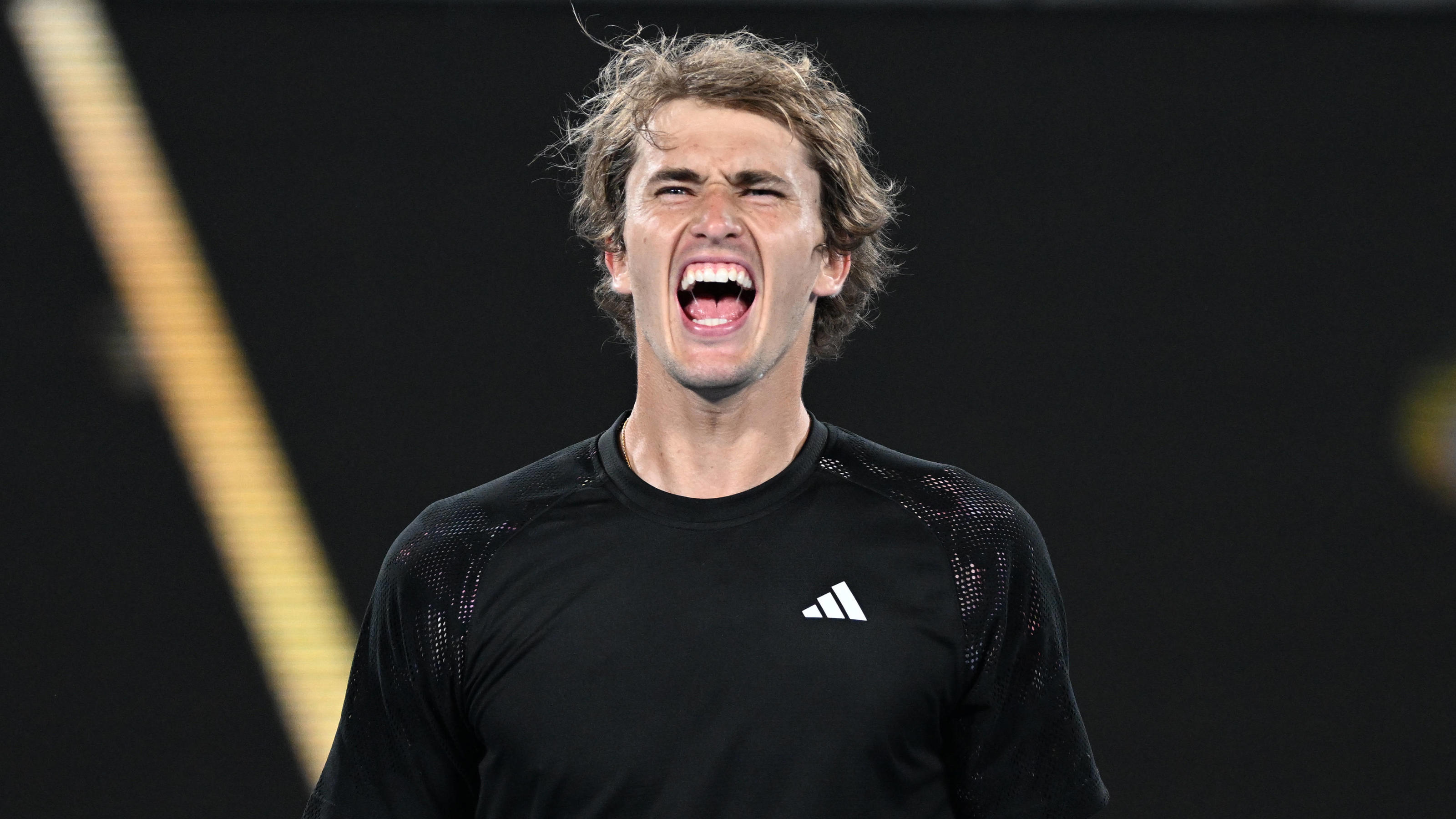 TENNIS AUSTRALIAN OPEN, Alexander Zverev of Germany celebrates winning his first round match against Juan Pablo Varillas of Peru at the 2023 Australian Open tennis tournament at Melbourne Park in Melbourne, Tuesday, January 17, 2023.  ACHTUNG: NUR RE