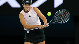 Jessica Pegula of USA in action during round 2 match between Jessica Pegula of USA and Aliaksandra Sasnovich Day 3 at the Australian Open Tennis 2023 at Rod Laver Arena, Melbourne, Australia on 18 January 2023. PUBLICATIONxNOTxINxUK Copyright: xPeterxDovganx 34780645