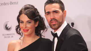 Anna Maria Lagerblom and singer Bushido arrive for the Bambi award in Wiesbaden, Germany, 10 November 2011. The Bambis are the main German media awards and are presented for the 63rd  time. Photo: Michael Kappeler dpa/lhe  +++(c) dpa - Bildfunk+++