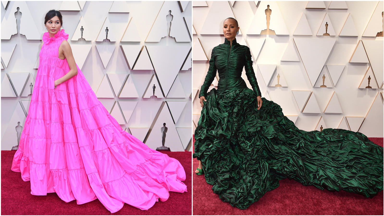 Gemma Chan und Jada Pinkett Smith kamen in ganz großer Robe zu den Oscars.