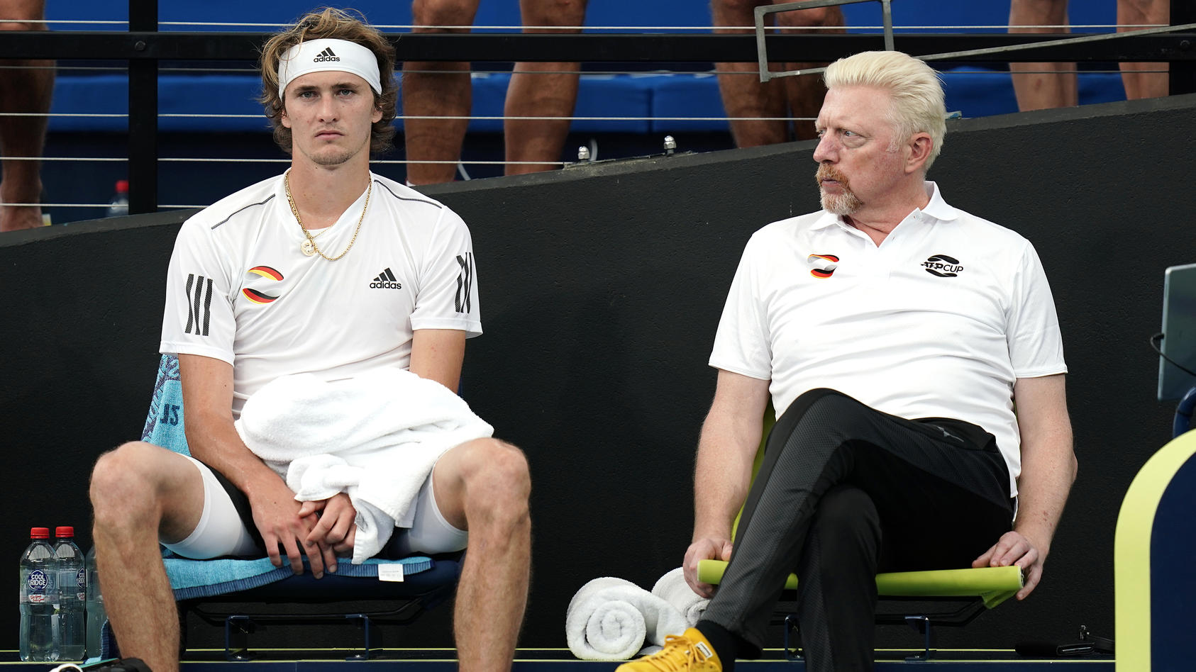 Pflegen ein gutes Verhältnis: Alexander Zverev (l.) und Boris Becker.