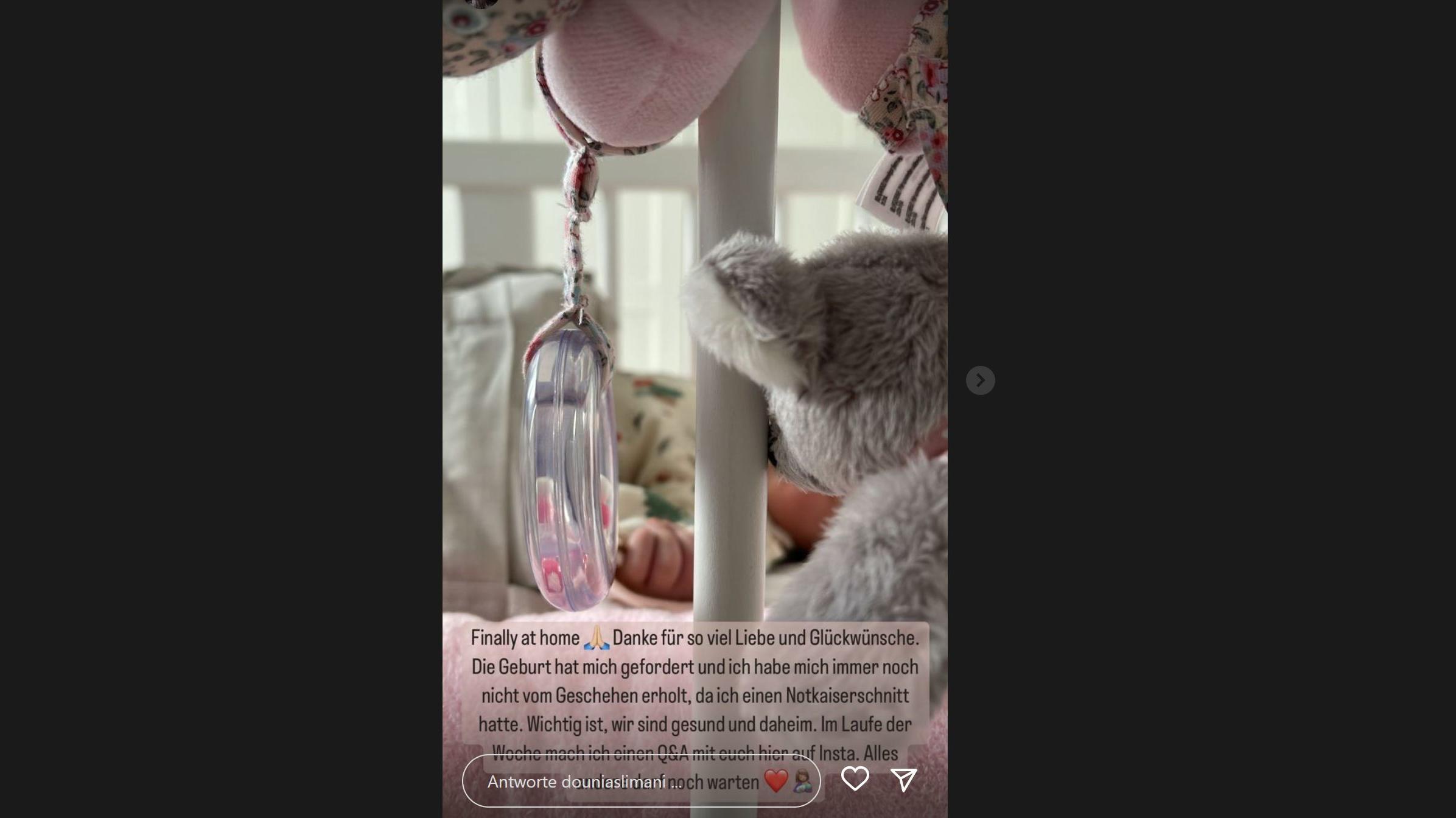 Dounia Slimani gibt ein erstes Baby-Update auf Instagram.