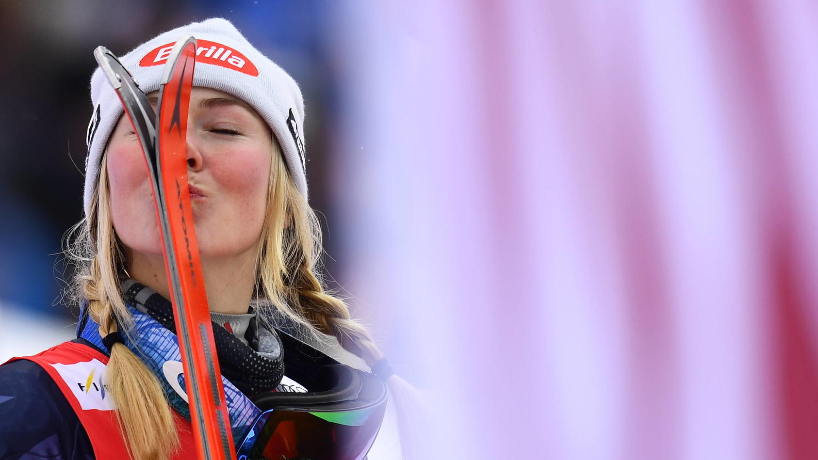 Mikaela Shiffrin of USA reacts after the Alpine Skiing World Cup women s slalom event in Spindleruv Mlyn, Czech Republic, January 28, 2023. CTKxPhoto/RadekxPetrasek CTKPhotoP2023012803888 PUBLICATIONxNOTxINxCZExSVK P2023012803888
