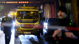 Police officers secure the area near the scene of a train crash in Recklinghausen, Germany, February 2, 2023. REUTERS/Thilo Schmuelgen