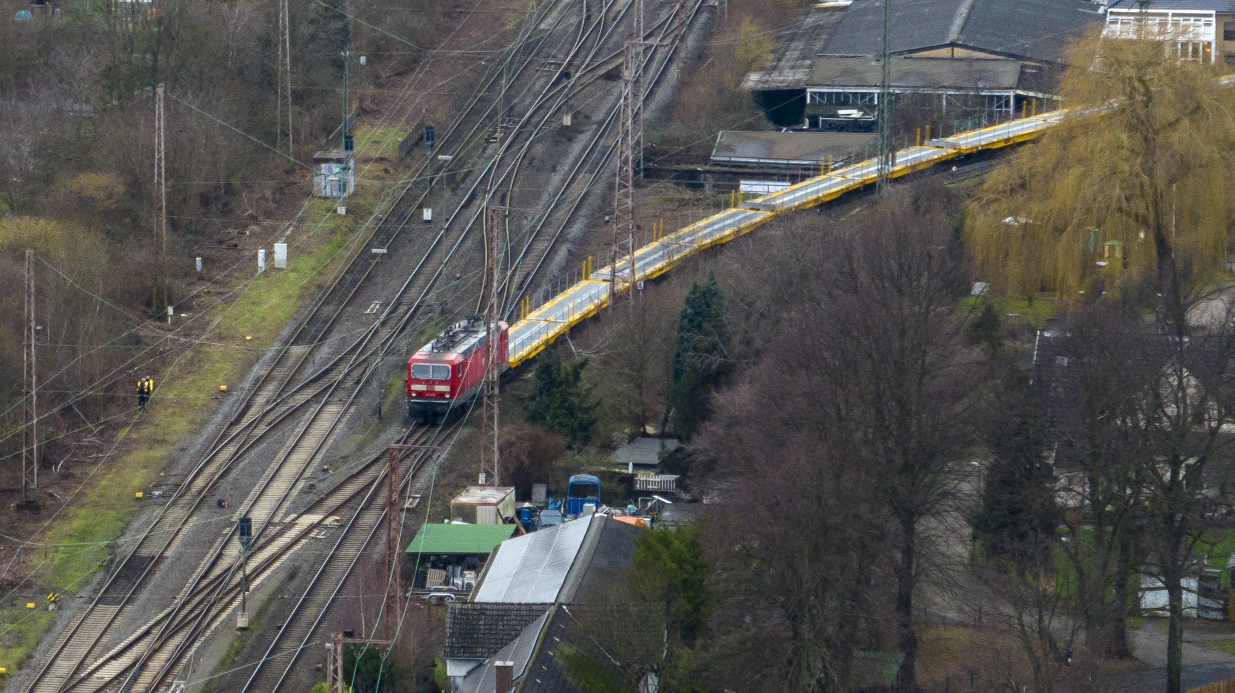 Luftaufnahme vom Unglücksort in Recklinghausen