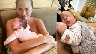 Chrissy Teigen und ihr Baby Esti Maxine