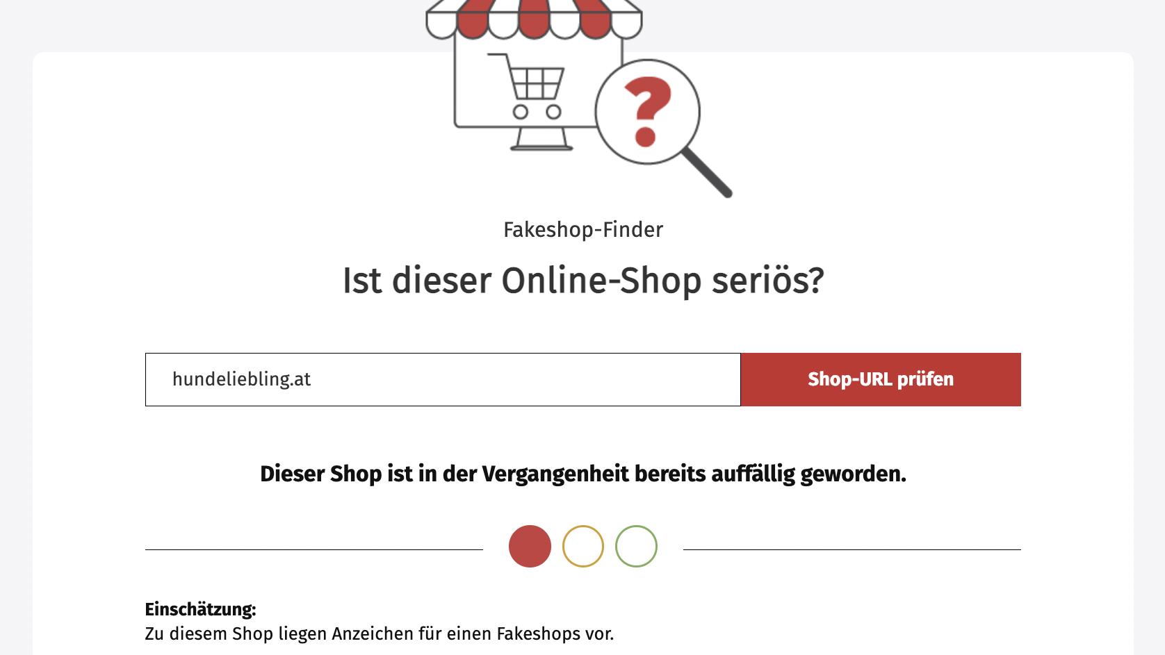Online-Tool zur Überprüfung von Fake-Shops