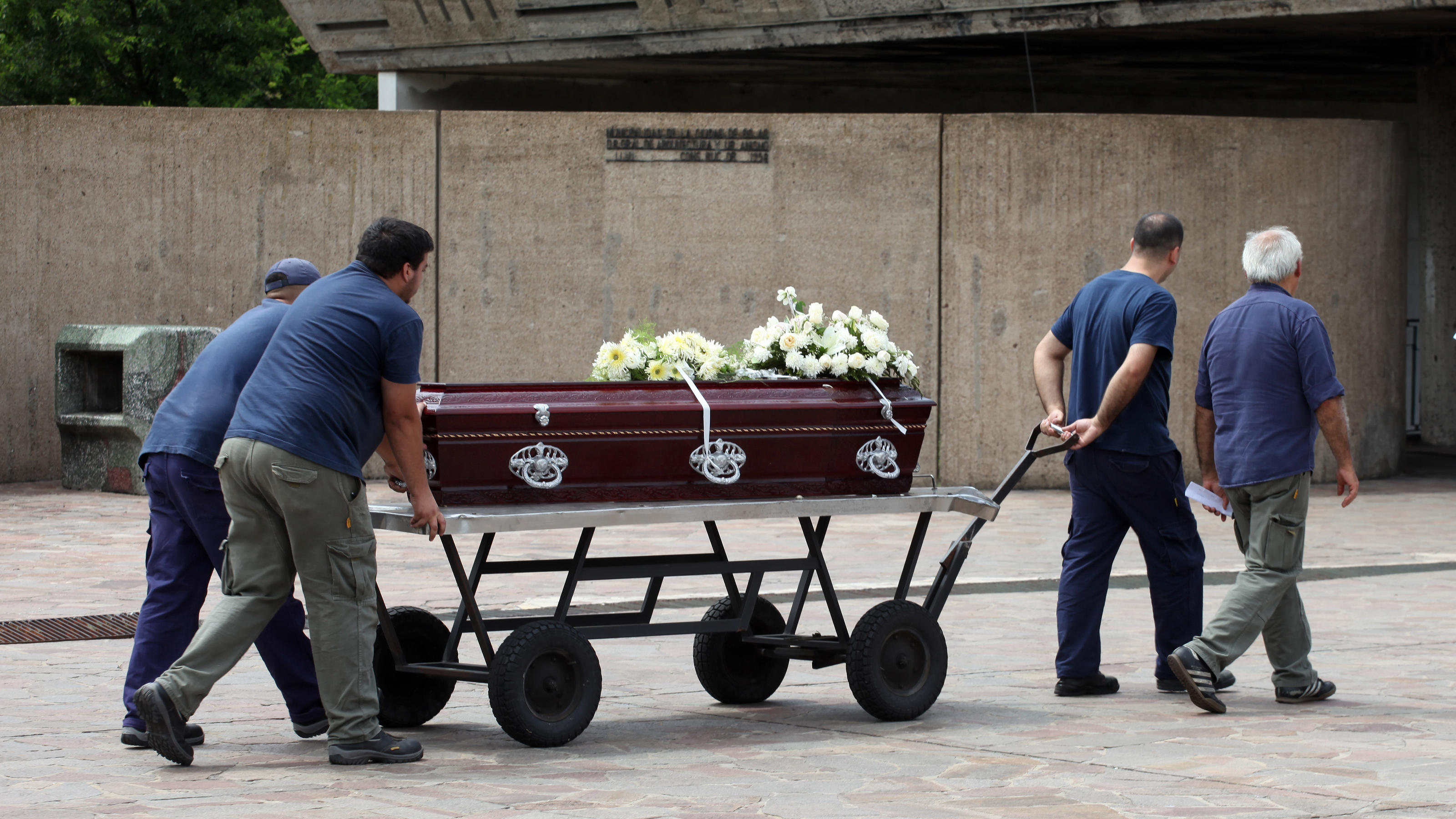 January 20, 2020, Buenos Aires, Buenos Aires, Argentina: A group of eleven Rugbiers beat a young man to death during a fight outside a night club in Villa Gesell. Images of the burial of the victim Fernando Baez Sosa. (Credit Image: Â© Claudio Santis