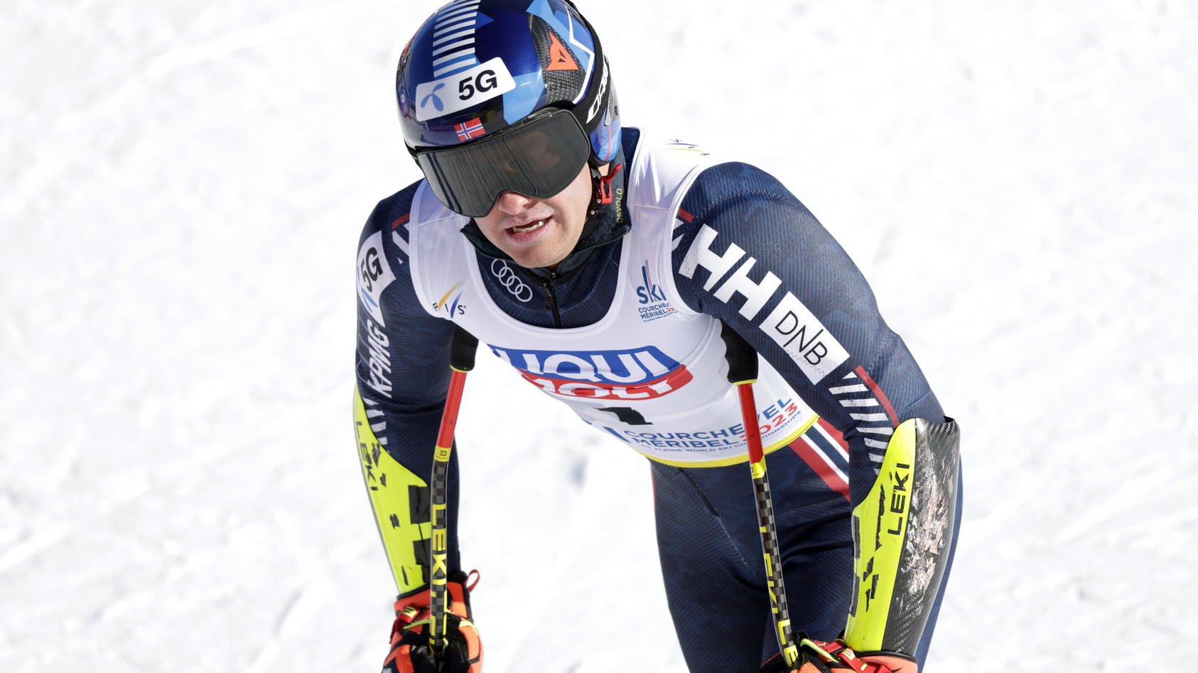 Alpine Skiing - FIS Alpine Ski World Cup - Men's Downhill Training - Courchevel, France - February 10, 2023 Norway's Adrian Smiseth Sejersted in action REUTERS/Leonhard Foeger