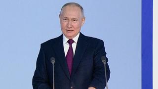 Kreml-Chef Wladimir Putin hält die Rede an die Nation.