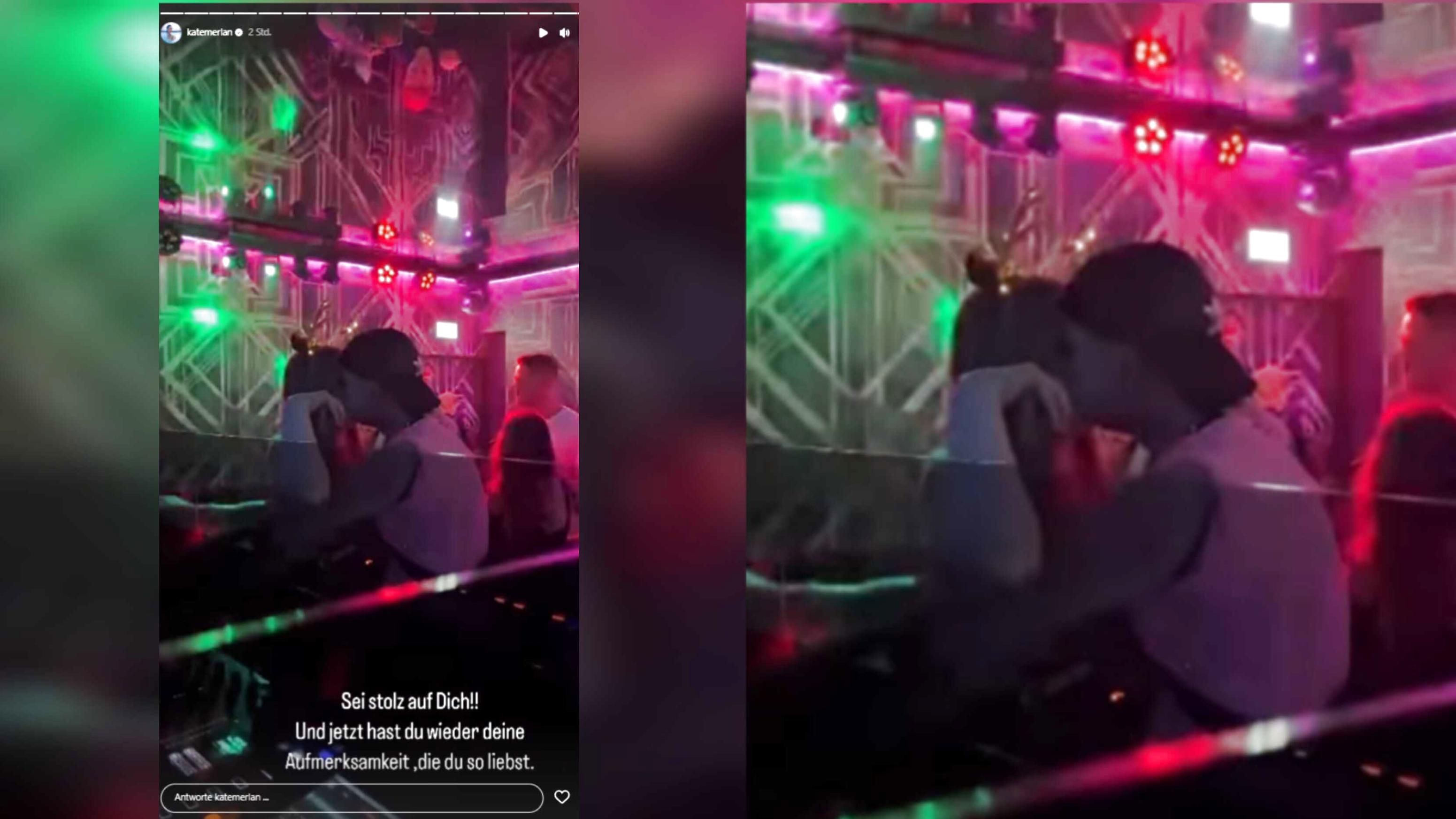 Kate Merlan zeigt bei Instagram, wie ihr Noch-Ehemann Jakub eine andere Frau küsst