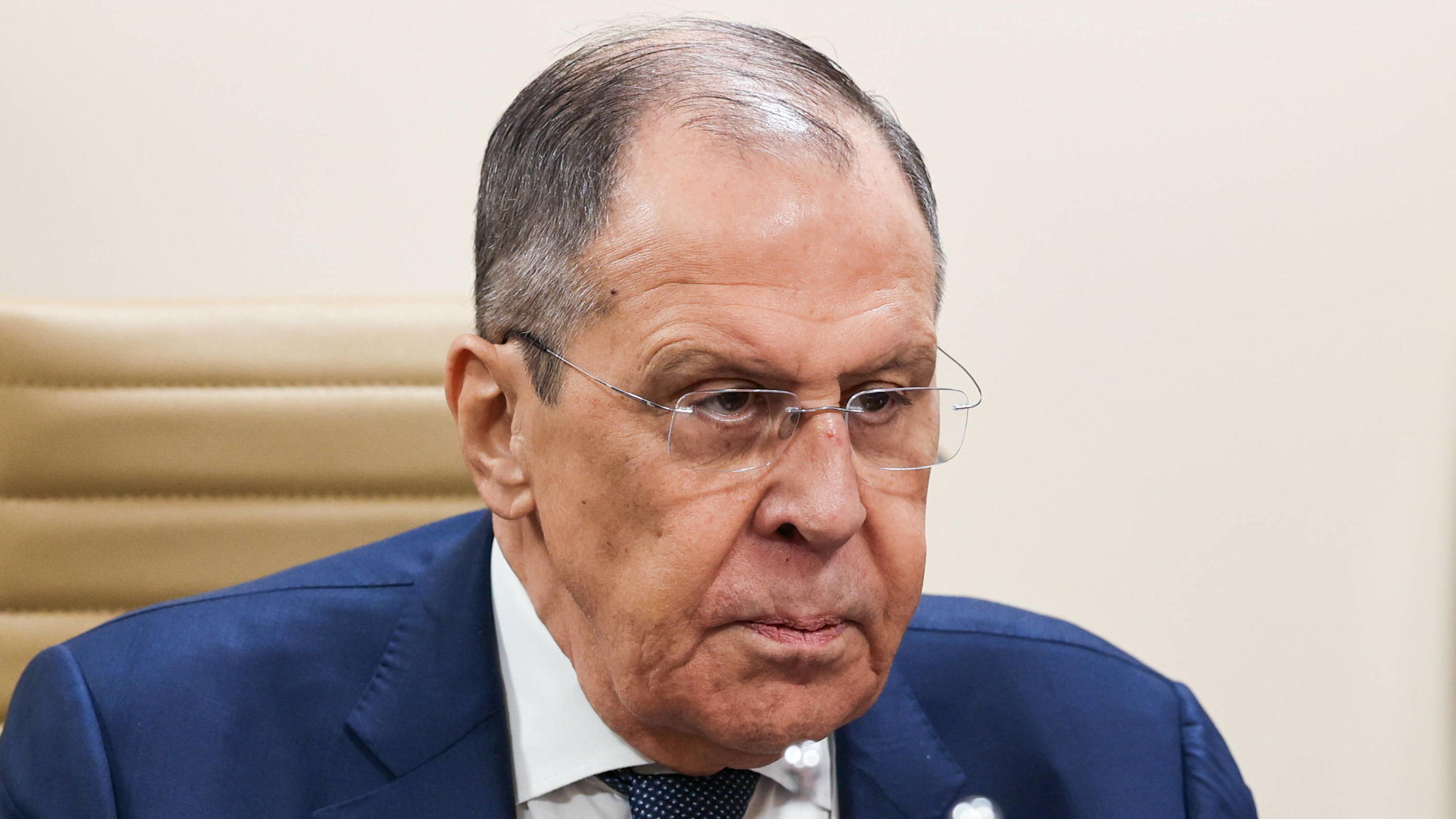INDIA, NEW DELHI - MARCH 2, 2023: Russia s Minister of Foreign Affairs Sergei Lavrov attends the G20 Foreign Ministers Meeting at the Presidential Palace. Russian Foreign Ministry Press Service/TASS PUBLICATIONxINxGERxAUTxONLY 57639989