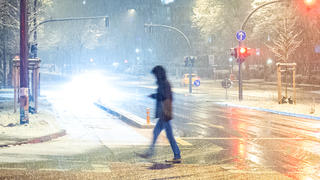 Der Schneefall kommt jetzt in die Mitte Deutschlands voran