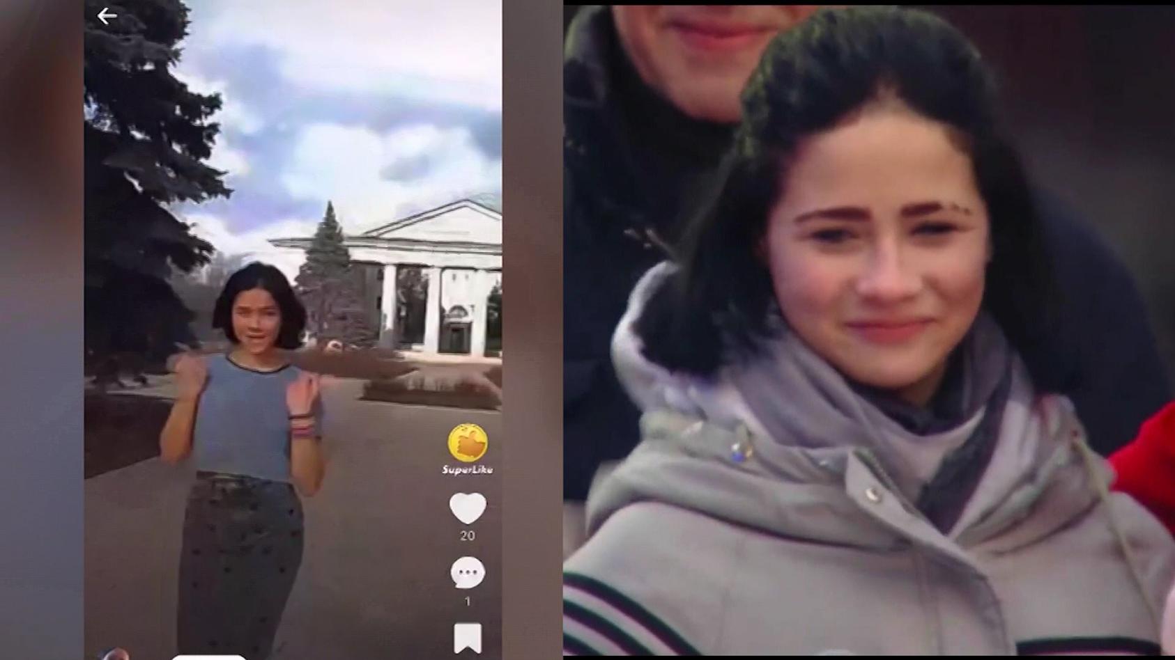 Anya Naumenko, eines der Kinder, die bei der Propaganda-Show von Putin auftreten musste.