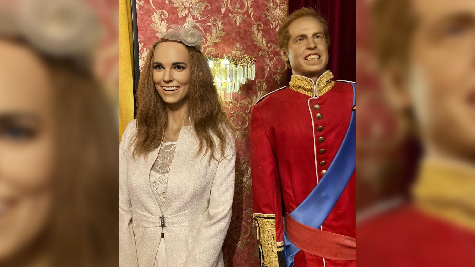 Prinz William und Prinzessin Kate im Wachsmuseum in Polen völlig entstellt.