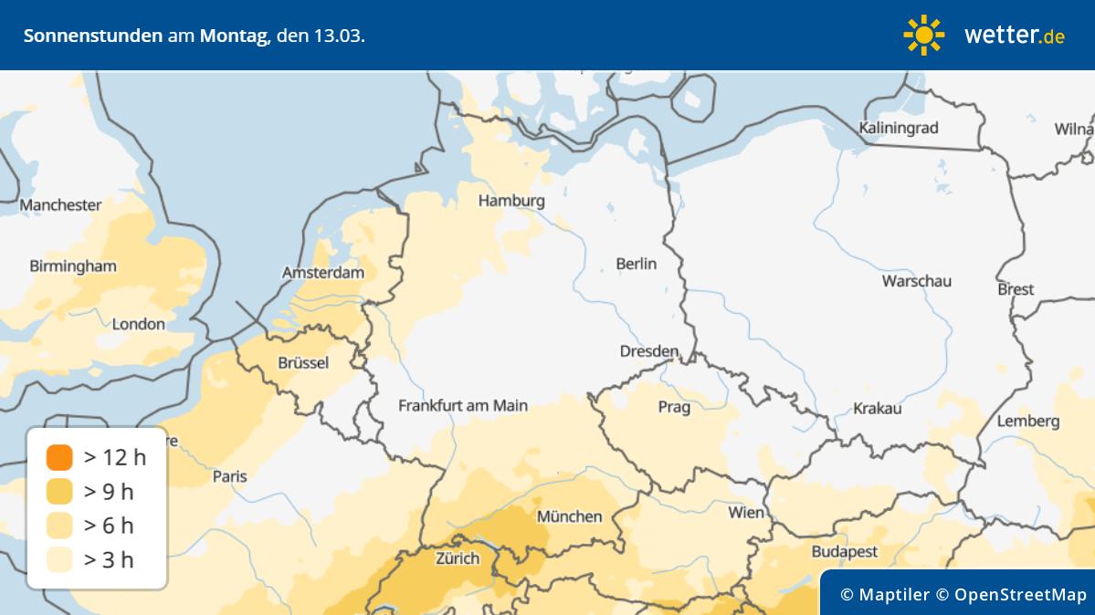 Wetterprognose: Regen und Wolken über Deutschland