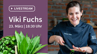 Profi-Köchin Viki Fuchs kocht im Chefkoch-Livestream ein frühlingshaftes Gericht.