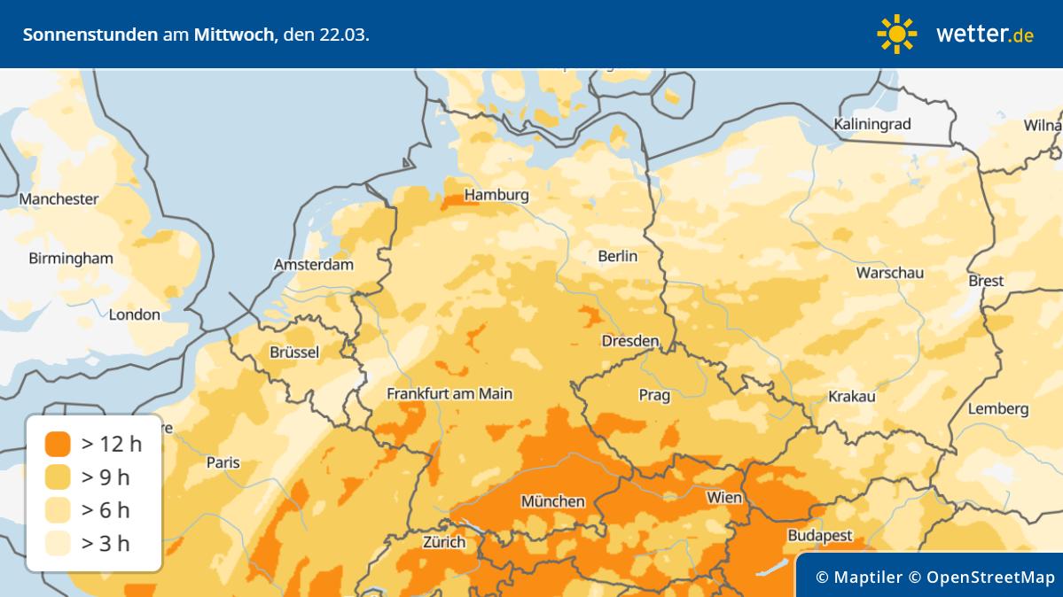 Sonne am Mittwoch