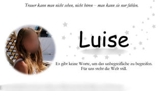 Abschied von Luise (†12) : Eltern veröffentlichen bewegende Traueranzeige
