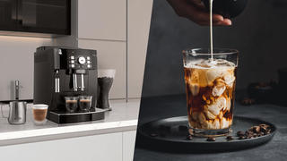 Kaffeemaschine der leckeren Kaffee zubereitet