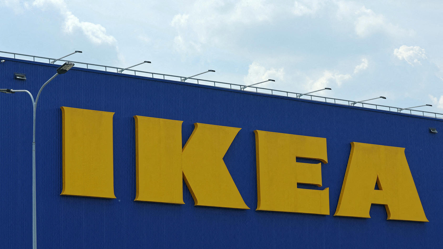 FILE PHOTO: A view shows the logo of IKEA on a closed store in Kotelniki outside Moscow, Russia July 5, 2022. REUTERS/Evgenia Novozhenina/File Photo