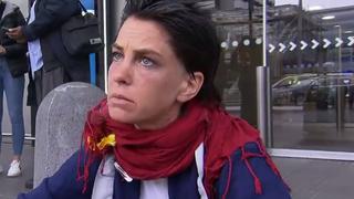 Jasmin Tawil bei ihrer Ankunft am Frankfurter Flughafen.