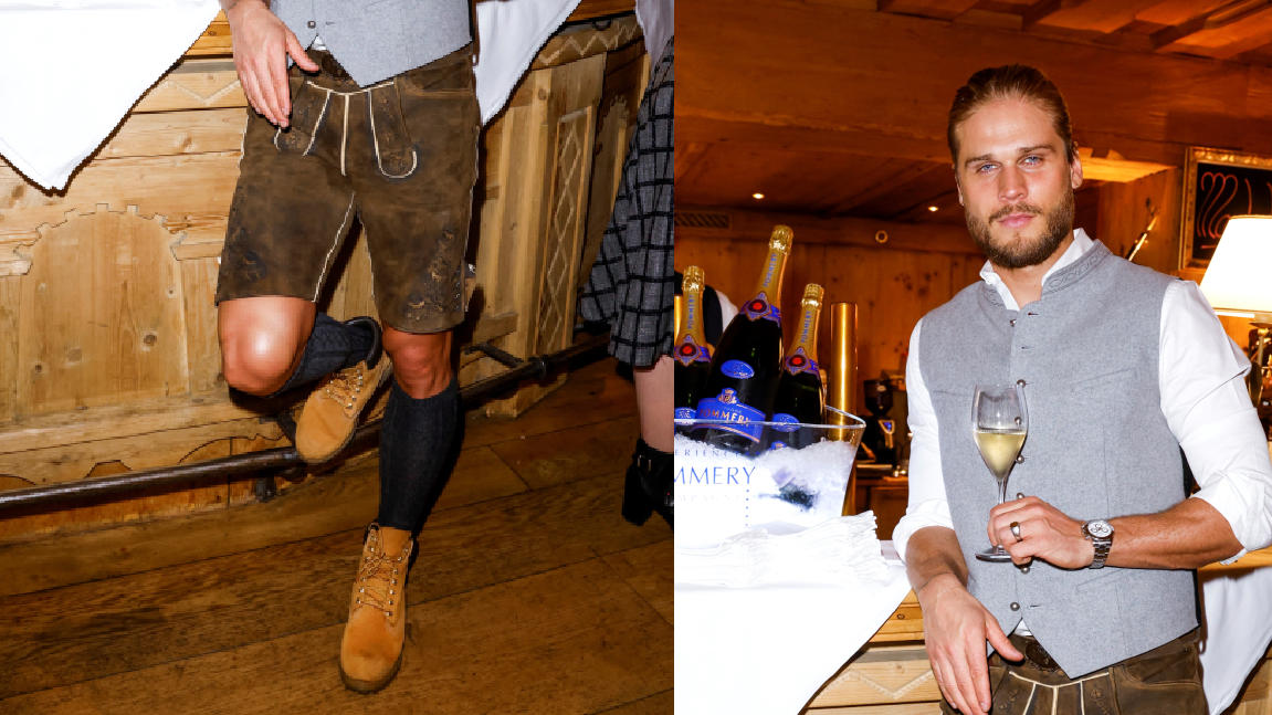 Nanu, so kennen wir den isländischen Thor und Let's Dance-Gewinner Rúrik Gíslason ja gar nicht. RTL erwischt den Ex-Fußballer und Dancing Star in Lederhosen im Stanglwirt in Kitzbühel.