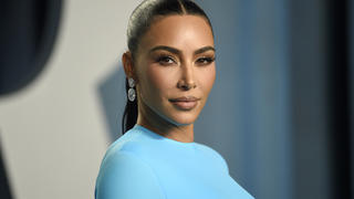 FILE - Kim Kardashian appears at the Vanity Fair Oscar Party in Beverly Hills, Calif., on March 27, 2022. Kim Kardashian testified Tuesday, April 26, 2022, that she had no memory of making any attempt to kill the reality show that starred her brother Rob Kardashian and his fiancÃ©e Blac Chyna. (Photo by Evan Agostini/Invision/AP, File)