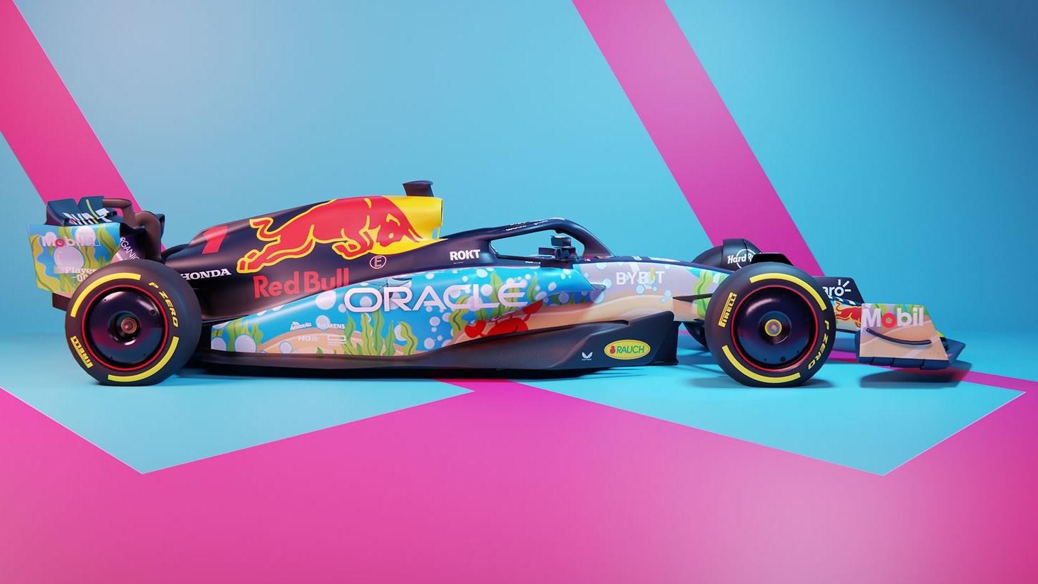 Formel 1-Team Red Bull fährt in Miami mit einem von Fans gestalteten Wagen